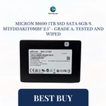 Micron M600 1TB Ssd Sata 6GB/S MTFDDAK1T0MBF 2.5" - Grade A, Tested And Wiped. Fixed Price $130.00.