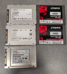 Lot Of Sata 2.5" Ssd Solid State Drives 275GB, 256GB, Etc. Kingston Crucial. Fixed Price $109.99.