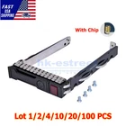 Lot 2.5" Sff Sas Sata Ssd Hard Drive Tray Caddy 651687-001 For Hp G8 G9 DL360P. Fixed Price $449.50.