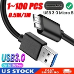 Micro Usb 3.0 Cable High Speed Data Sync For Hdd External Hard Drive Lot. Fixed Price $159.29.