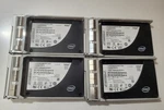 Lot! (4) Intel 32GB 3GB/S 2.5" Sata Ssd Drives W/caddy's Tested & Wiped. Fixed Price $49.95.