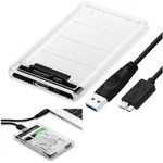 2.5" Sata Usb 3.0 Clear Hard Drive Disk Hdd Ssd Enclosure External Laptop Case. Fixed Price $6.79.