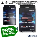 Samsung 990 Pro 1TB 2TB 4TB Heatsink GEN4 Nvme Ssd 7,450MB/S Tlc Laptop Pc PS5. Fixed Price $401.72.