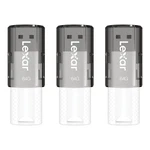 Lexar LJDS6064GB3N Jumpdrive Usb 2.0 Flash Drive, Gb, Gray/white, 3/PACK. Fixed Price $39.87.