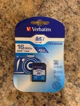 16GB Sd Card Memory For Cameras Computers Laptops Photos Videos Verbatim New. Fixed Price $8.99.