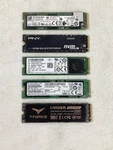 Lot Of 5 1TB M.2 Nvme Ssd Drives Tested 70%+ Health Intel Pny Samsung Sk Hynix. Fixed Price $499.00.