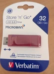 Verbatim Store 'n' Go Usb 2.0 Flash Drive, 32GB, Red 023942968061. Fixed Price $7.95.