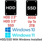 Hdd/ssd 2.5" 3.5" Sata Hard Drive Laptop Computer W/ Windows 10 11 Pro Home. Fixed Price $32.00.
