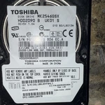 Toshiba MK2546GSX HDD2D90 UK01 250GB Sata Hard Drive. Fixed Price $49.99.