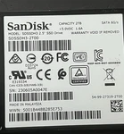 Sandisk Ultra 3D Ssd 2.5" 2TB Sata 6GB/S Rohs Compliant Internal Black. Fixed Price $160.00.