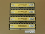 Crucial Ballistix Tactical DDR3 PC3-14900U 1866MHZ Lot (4) 4GB = 16GB Ram. Fixed Price $34.99.