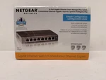 Netgear Business Port Gigabit Ethernet Smart Managed Plus Switch Model GS108E. Fixed Price $35.99.