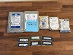 Lot Western Digital Wd Seaget 80GB-1TB 3.5" Sata Hard Drives & 6 Memory Chips. Fixed Price $46.55.