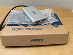 Akitio T3-2DP Thunderbolt Dual Displayport Adapter 4K Monnitor Usb-c Cable. Fixed Price $45.00.