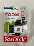 New Scandisk Ultra Plus 128GB Microsdxc UHS-1 Card With Adaptor. Fixed Price $19.97.