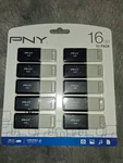 Pny P-FD16GX100DM-EF2 16GB Usb 2.0 Flash Drive 10-PACK Black Silver. Fixed Price $50.00.