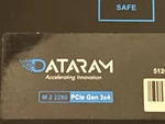 Dataram M2 2280 Solid State Drive 512GB. Fixed Price $90.00.