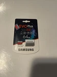 New Samsung MB-MC64H Evo Plus 64GB Microsdxc Uhs-i Memory Card With Adapter. Fixed Price $14.00.