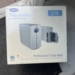 Lacie D2 Quadra Gray Esata 2TB Usb Professional Disk Raid Hard Desktop. Fixed Price $199.99.