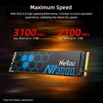 Netac Internal Ssd 1TB Solid State Drive M.2 2280 PCIE3.0 Gen X4 Nvme 3100MB/S. Fixed Price $149.99.