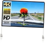 Projector Screen With Stand Portable Projection 16:9 4K Hd 120 Inch. Fixed Price $105.91.