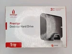 Iomega Prestige Desktop Hard Drive Hi-speed Usb 2.0 1TB Sku 34919. Fixed Price $44.99.