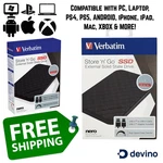 Verbatim Ssd Portable External Drive Usb-c Adapter Included Pc Mac Ios Xbox PS4. Fixed Price $114.15.