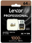 Lexar Professional 64GB Micro Sd And Card Reader For 1000X 150MB/S Gopro 4K. Fixed Price $46.35.