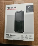 Sandisk PRO-G40 2TB Nvme Usb-c Portable External Ssd (SDPS31H-002T-GBCND). Fixed Price $390.00.