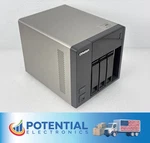Pre Owned Qnap TS-419P Ii, 4-BAY Hard Drive Nas Server Network Only Black. Fixed Price $224.99.