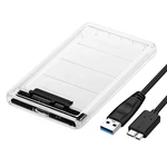 2.5" Sata Usb 3.0 Clear Hard Drive Disk Hdd Ssd Enclosure External Laptop Case. Fixed Price $6.57.