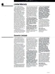 Ithistory (1983) Apple "limited Warranty" (90 Days) **. Fixed Price $8.50.