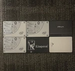 Hard Drive Lot - 6SSDS 3 Dell Emc Intel 480GB & Kingston Pny Sk Hynix 500GB. Fixed Price $250.00.