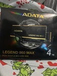 Adata 4TB Ssd 960 Legend Max With Heatsink Pcie GEN4X4 Nvme M.2 Internal. Fixed Price $550.00.
