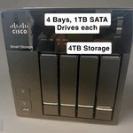 Cisco NSS324 Smart Storage Nas Server 4-BAY 4TB Sata Ethernet Usb. Fixed Price $250.00.