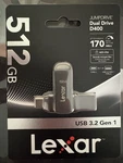 Lexar 512GB Jumpdrive Dual D400 Usb 3.2 Gen Type-c & Type-a Flash. Fixed Price $55.00.