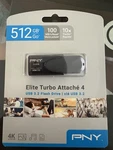 Pny - Elite Turbo Attache 512GB Usb 3.2 Flash Drive 4K Ultra Brand New. Fixed Price $50.00.