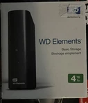 Western Digital 4TB External Hard Drive (WDBWLG0040HBK-04) New In Sealed Box. Fixed Price $165.00.