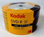 Kodak 16X 4.7GB 120-MINUTE Dvd-r Media 50 Pack Spindle New Sealed Unopened. Fixed Price $8.50.