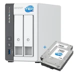 Qnap TS-216G Nas Slot 3.5/2.5" 2.5G Lan RJ-45 White With Hdd 4TB (2X2TB). Fixed Price $705.53.