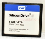 Lot Of 2 Wd Silicondrive Ii 1GB Pata SSD-C01G-4600 ,cf Compact Flash Memory Card. Fixed Price $22.00.