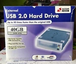 Acom Data External Usb 2.0 Hard Drive 40GB 5400 Rpm For Pc Mac Complete. Fixed Price $22.99.