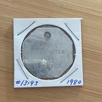 1980 Dog Rabies Tag #13193. Our C1079. Fixed Price $11.25.
