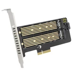 M.2 Ngff To Computer Sata Dual Ssd Pcie X4 X8 X16 Nvme Express Adapter Card. Fixed Price $14.76.