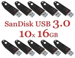 Lot 10X Sandisk Cruzer Ultra Usb 3.0 16GB Flash Thumb Drive SDCZ48-016G. Fixed Price $31.99.