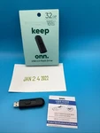 Keep Onn Usb 2.0 Flash Drive 32GB Speeds 10MB/S New Open Box. Fixed Price $10.00.