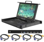 Server Data Center 1U Vga 4 Port Rack Mount Kvm Switch Console Drawer 1080P Lcd. Fixed Price $695.00.