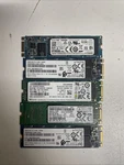 Lot Of 5 - 128GB M.2 Sata Ssd Mixed Brand Solid State Drives Tested Working. Fixed Price $75.00.
