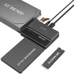 Nvme M.2 Sata Ide 3IN1 Ssd Enclosure Pcie 10GBPS Fits 2230/2242/2260/2280. Fixed Price $55.04.