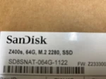 10X Sandisk Ssd Z400S M.2 2280 64GB Sata Solid State Drive SD8SNAT-064G-1122. Fixed Price $120.00.